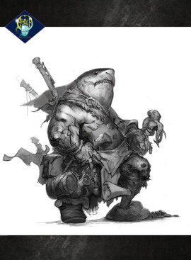 Dzhur-ghul the robber (orc / shark pirate)